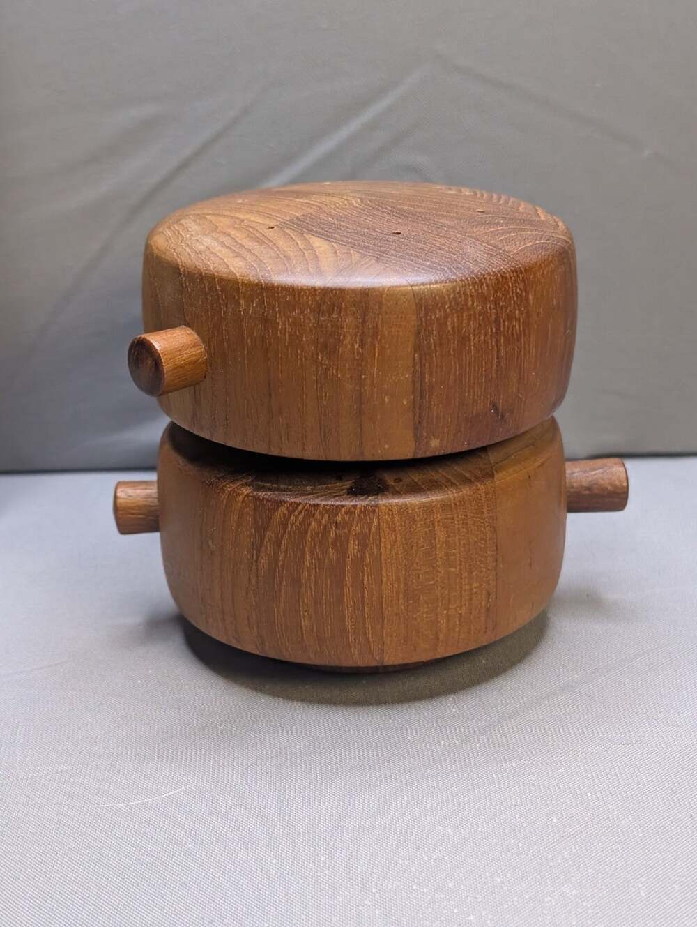 Dansk Quistgaard 824 Teak Double BarrelSalt Shaker Pepper Mill Denmark
